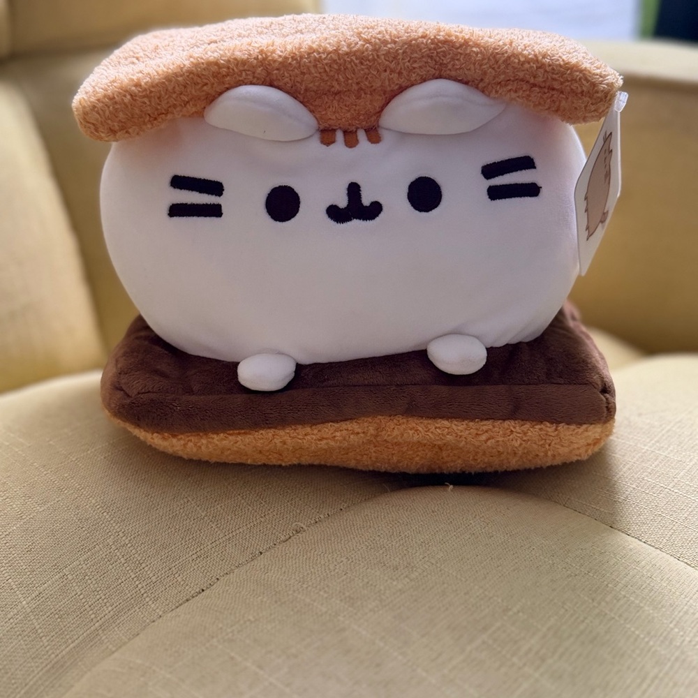 Pusheen S'mores Stuffed Animal - White and Brown 12in